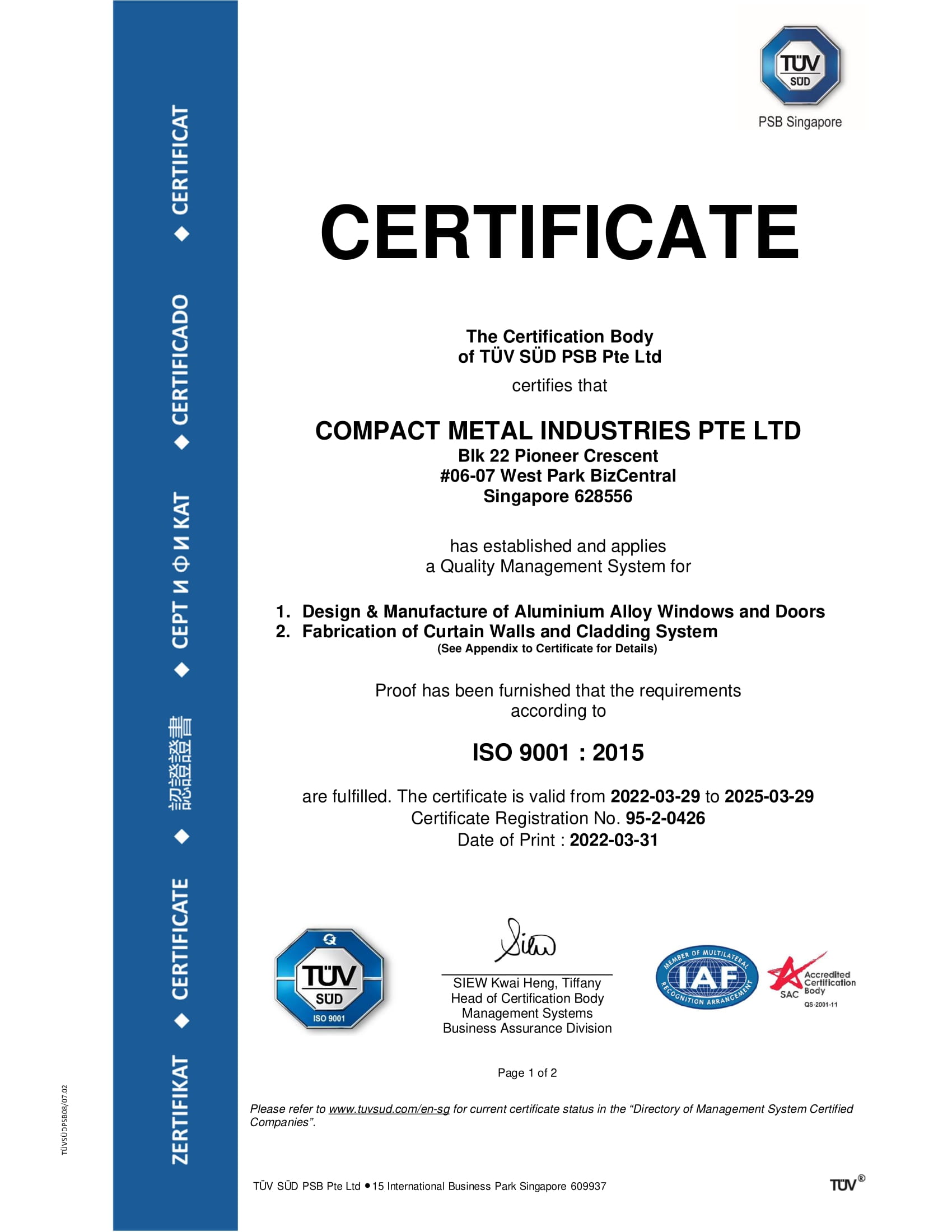 Iso 9001 Certificate Valid Till 29.3.2025 1